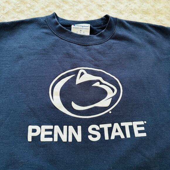 Champion Penn State Nittany Lion Cotton Reverse Weave Crewneck Mens Sweatshirt M - Picture 3 of 7